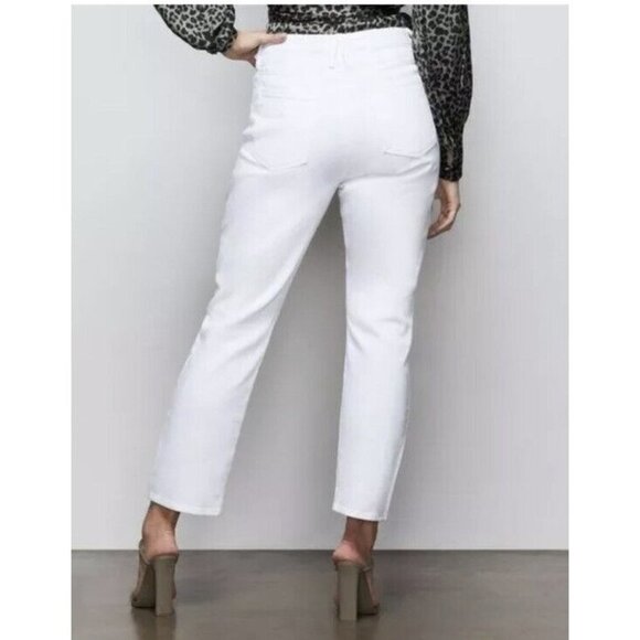 Good American Womens White Good Vintage High Waist Exposed Zip Jeans SZ‎ 6/28 - Picture 10 of 10